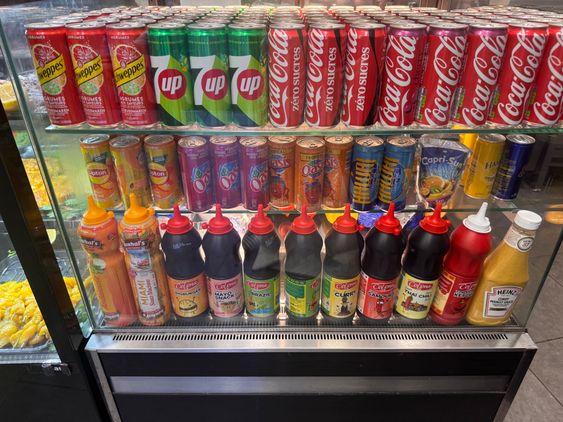 Boissons et sauces maison en libre-service